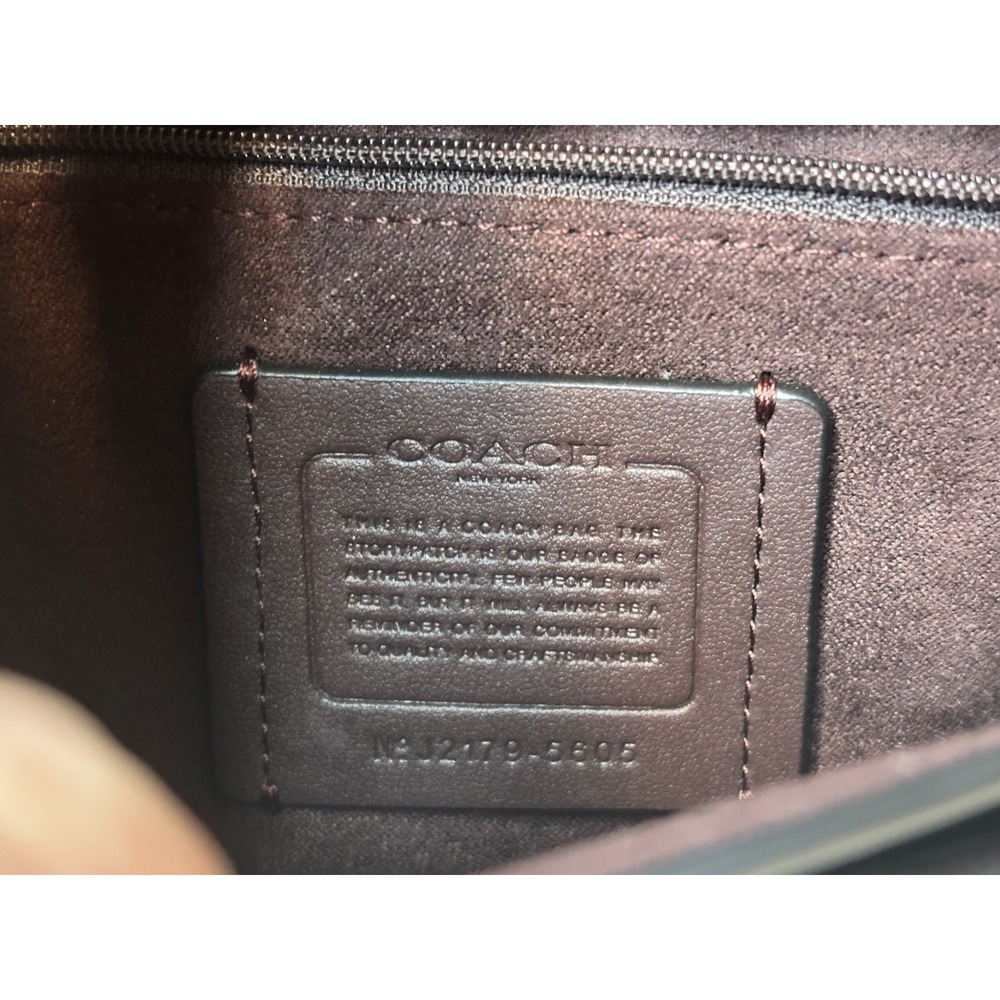 Black Coach Georgie Woman's Leather Signature Shoulder Bag W/ Silver Accents - Picture 15 of 16